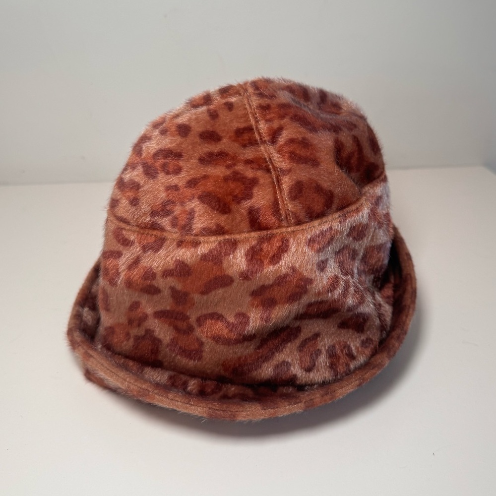 Leopard Print Faux Fur Hat